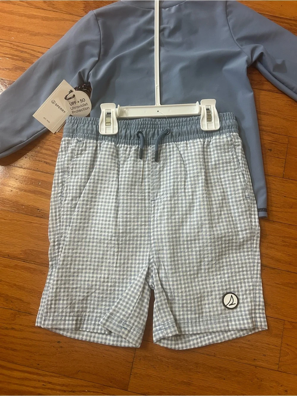 Sperry boys UPF 50+ Rash Guard Set size 6